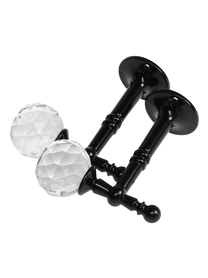 Крючок - держатель для штор на стену CAPPIO KS043, металлический, черный, 2 шт.