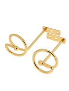 Крючок - держатель для штор на стену CAPPIO KS044, металлический, цвет золото, 2 шт - фото 61616200