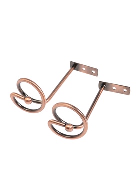 Крючок - держатель для штор на стену CAPPIO KS044, металлический, цвет медь, 2 шт.