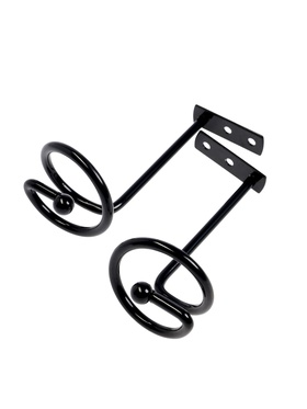 Крючок - держатель для штор на стену CAPPIO KS044, металлический, черный, 2 шт.