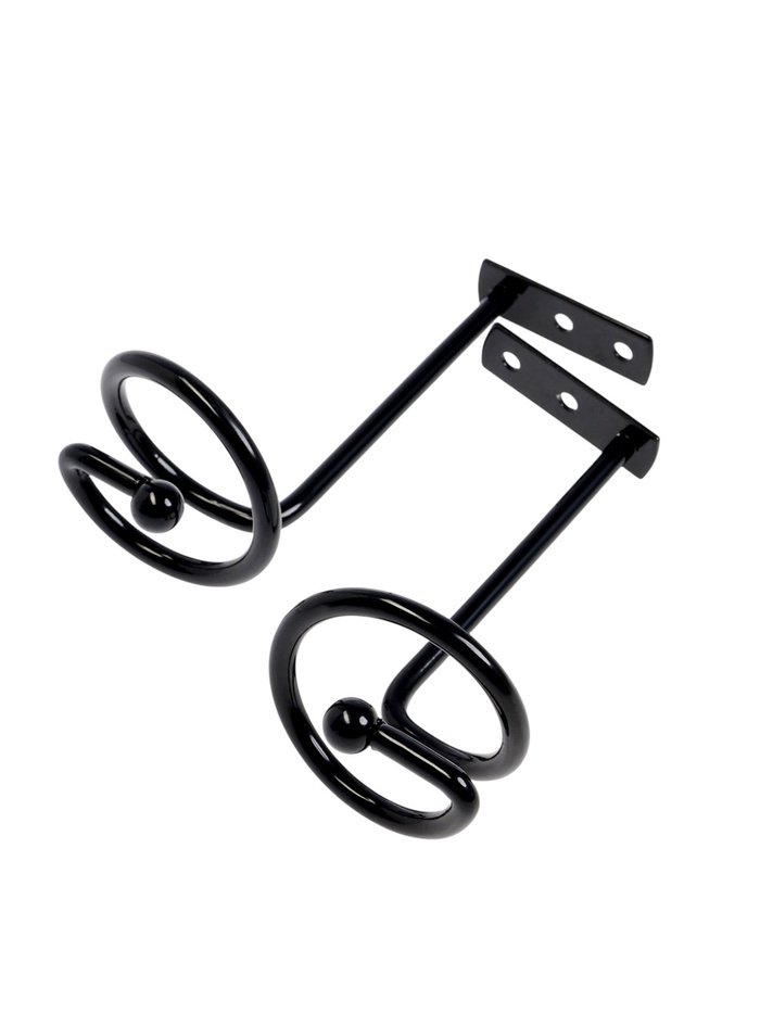 Крючок - держатель для штор на стену CAPPIO KS044, металлический, черный, 2 шт.