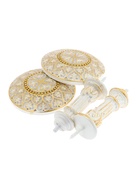 Крючок для штор CAPPIO KC211, d=9.6 мм, цвет белый с золотом, 2 шт - фото 61616231