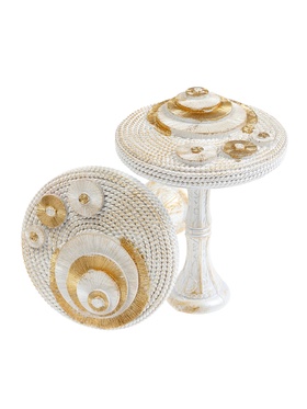 Держатель для штор CAPPIO KS038, d=11 см, белый с золотом, 2 шт.