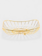 Ваза для фруктов «Доляна. Милена», 28×28×7 см, золотистая - Фото 1