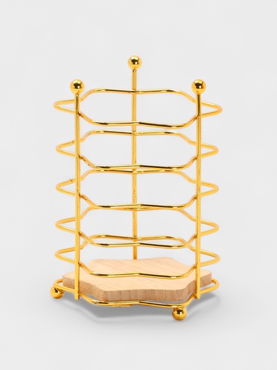 Сушилка для столовых приборов «Доляна. Старлайт», 11×11×15.5 см, золотистая