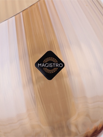Набор бокалов для вина Magistro «Иллюзия», 540 мл, 4 шт., 10×24 см, бронзовые