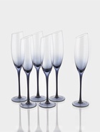 Набор бокалов для шампанского Magistro «Иллюзия», 160 мл, 6 шт., 5.5×27.5 см, синие ножки, прозрачные - Фото 2