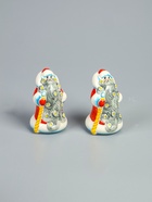 УЦЕНКА Сувенир «Дед Мороз Снеговей», красная шуба, 10 см, фарфор 10961631