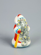 УЦЕНКА Сувенир «Дед Мороз Снеговей», красная шуба, 10 см, фарфор 10961631