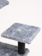 Домик для кошек с когтеточкой, квадратный, 33×40×103 см, ковролин, серый - фото 61616326