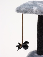 Домик для кошек с когтеточкой, 33×40×103 см, квадратный, ковролин, серый - Фото 13