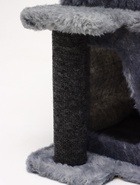 Домик для кошек с когтеточкой, 33×40×103 см, квадратный, ковролин, серый - Фото 14