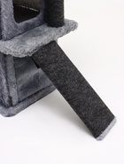 Домик для кошек с когтеточкой, 33×40×103 см, квадратный, ковролин, серый - Фото 9