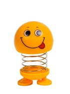 УЦЕНКА Смайл на пружинке, на панель в авто, язык, желтый - Фото 8