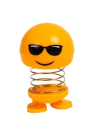 УЦЕНКА Смайл на пружинке, на панель в авто, в очках, желтый - Фото 6