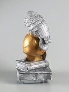 УЦЕНКА Фигура «Череп с вороном» бронза с серебром, 28 см - Фото 7