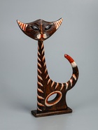 УЦЕНКА Сувенир дерево «Лунный кот» 35×28×5 см 10961687