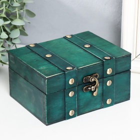 {{photo.Alt || photo.Description || 'УЦЕНКА Шкатулка дерево сундучок «Алиенора» с заклёпками, плоская, зелёный 15×11.5×7.5 см'}}