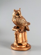 УЦЕНКА Копилка «Сова в книге малая» бронза, 14×17×27 см 10961692