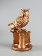 УЦЕНКА Копилка «Сова в книге малая» бронза, 14×17×27 см 10961692