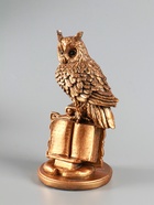 УЦЕНКА Копилка «Сова в книге малая» бронза, 14×17×27 см 10961692