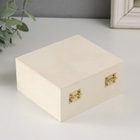 УЦЕНКА Шкатулка дерево под роспись «Прямоугольная» без замка 10×9×5 см 10961695