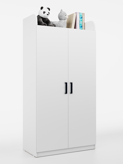 Шкаф распашной двухстворчатый «Клик Мебель. Ушастый», 860×450×1700 мм, цвет белый