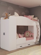 Шкаф распашной двухстворчатый «Клик Мебель. Ушастый», 860×450×1700 мм, цвет белый 10951952