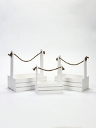 УЦЕНКА Набор кашпо деревянных 3 в 1 (29×18×33; 25×15×30; 21×12×23) «Аром», белый - Фото 8