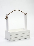 УЦЕНКА Набор кашпо деревянных 3 в 1 (29×18×33; 25×15×30; 21×12×23) «Аром», белый - Фото 9