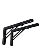 УЦЕНКА Кронштейн складной для столов и полок ТУНДРА, K001, 2 шт., длина 300 мм, сталь цвет черный 9 - Фото 1