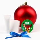 УЦЕНКА Набор для творчества: новогодний шар с отпечатком ручки Бемби, красный - Фото 2