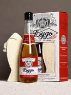 Подарочный набор «Будь», гель для душа во флаконе пиво, 500 мл и мочалка вобла, Чистое счастье - фото 61616359