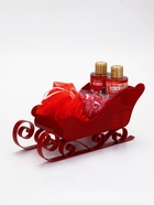 Подарочный набор новогодний в санях: 2 геля для душа, соль для ванны и мочалка, URAL LAB - фото 119552094