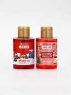 Подарочный набор новогодний в санях: 2 геля для душа, соль для ванны и мочалка, URAL LAB - фото 119552095