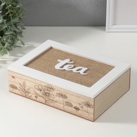 {{photo.Alt || photo.Description || 'УЦЕНКА Шкатулка дерево 6 делений «Полевые растения» мешковина 17×24×7 см'}}