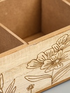 УЦЕНКА Шкатулка дерево 6 делений «Полевые растения» мешковина 17×24×7 см 10962121