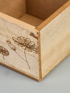 УЦЕНКА Шкатулка дерево 6 делений «Полевые растения» мешковина 17×24×7 см 10962121