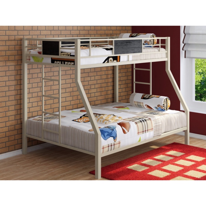 Кровать двухъярусная «Гранада» слоновая кость/ЛДСП венге