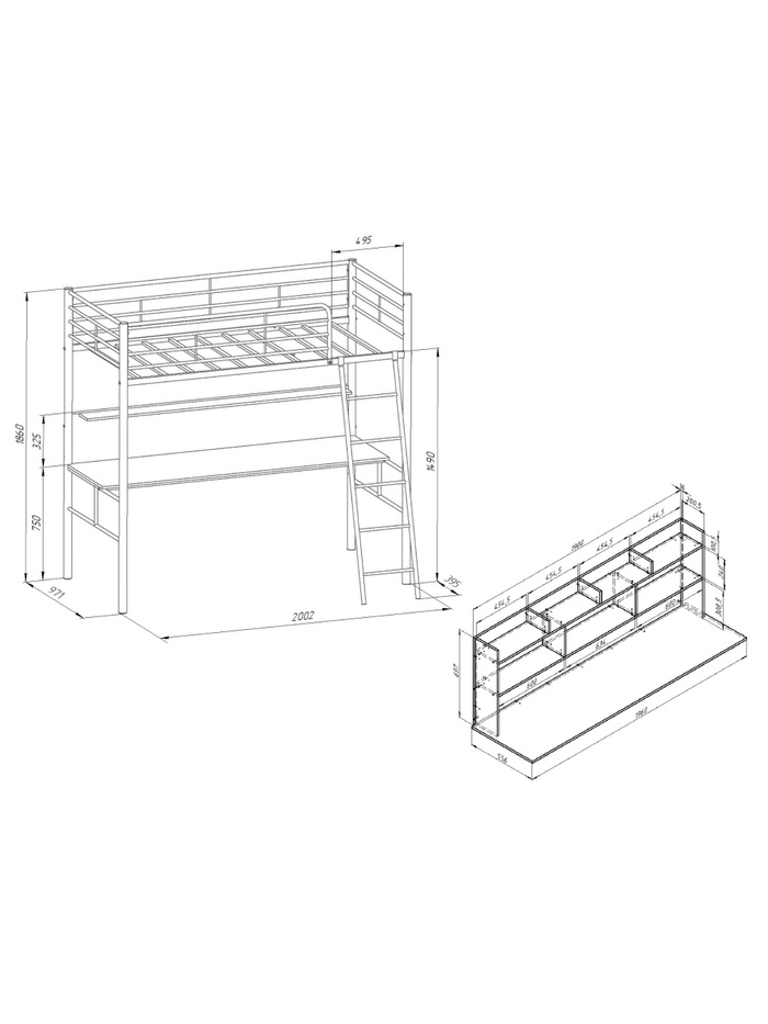 Кровать-чердак 