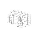 Кровать-чердак "Теремок -1" ЛДСП Дуб молочный/Розовый - Фото 2