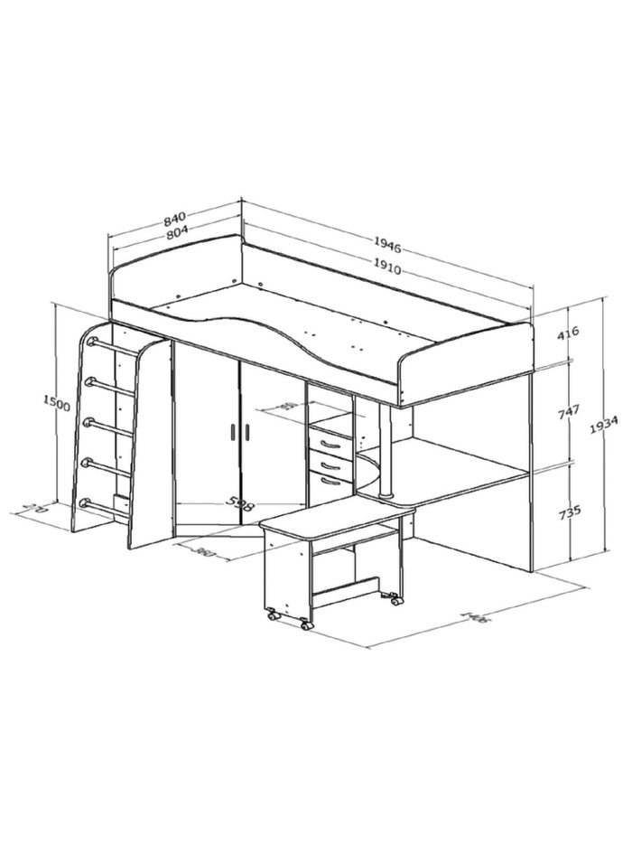 Кровать-чердак 