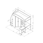 Кровать "Теремок-1 Гранд" ЛДСП Белый/Оранжевый - Фото 2