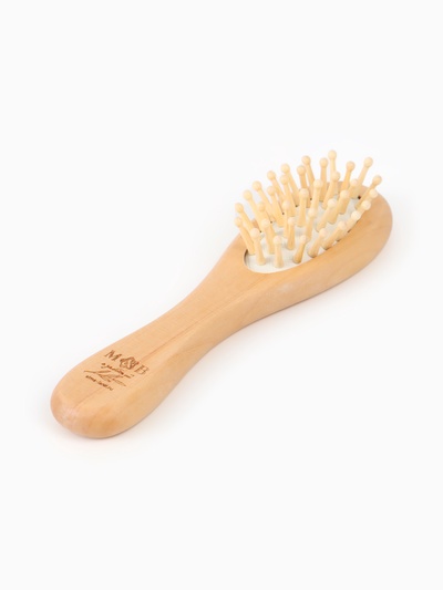 Расческа детская, деревянная с натуральной щетиной, гребень, массажная, набор 3 шт., M&B