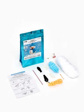 Набор для вязания игрушки «Снеговик в шапке», 18 см, амигуруми