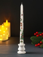 Свеча античная «Новый год», 255×22 мм, с декором - Фото 2