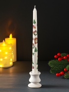 Свеча античная «Новый год», 255×22 мм, с декором - Фото 3