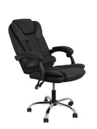 Кресло офисное для руководителя «Клик Мебель», с подлокотниками, на колёсиках, экокожа, цвет чёрный 10900385