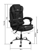 Кресло офисное для руководителя «Клик Мебель», с подлокотниками, на колёсиках, экокожа, цвет чёрный - фото 119643983