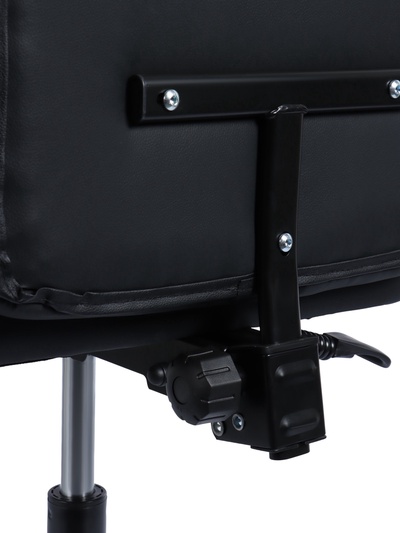 Кресло офисное для руководителя «Клик Мебель», с подлокотниками, на колёсиках, экокожа, цвет чёрный